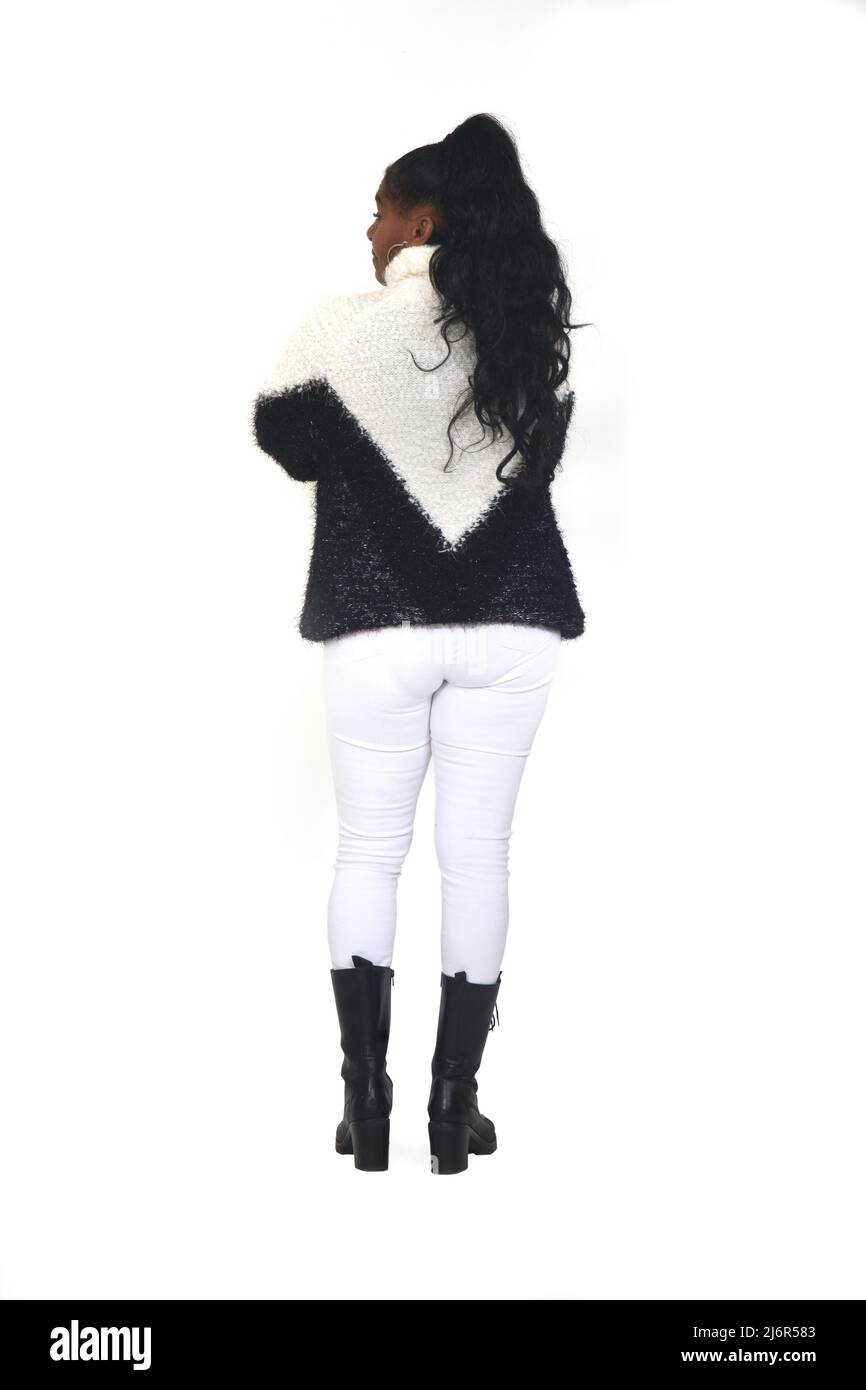 Woman rear view dark hi-res stock photography and images - Alamy