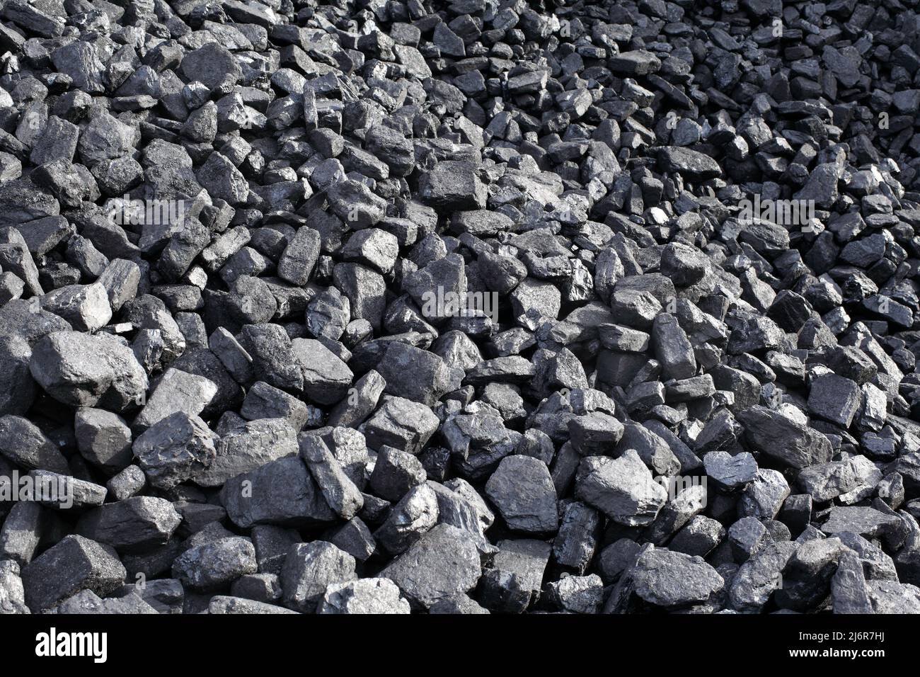 A stockpile of coal for steam locomotives, at a heritage railway depot. Stock Photo