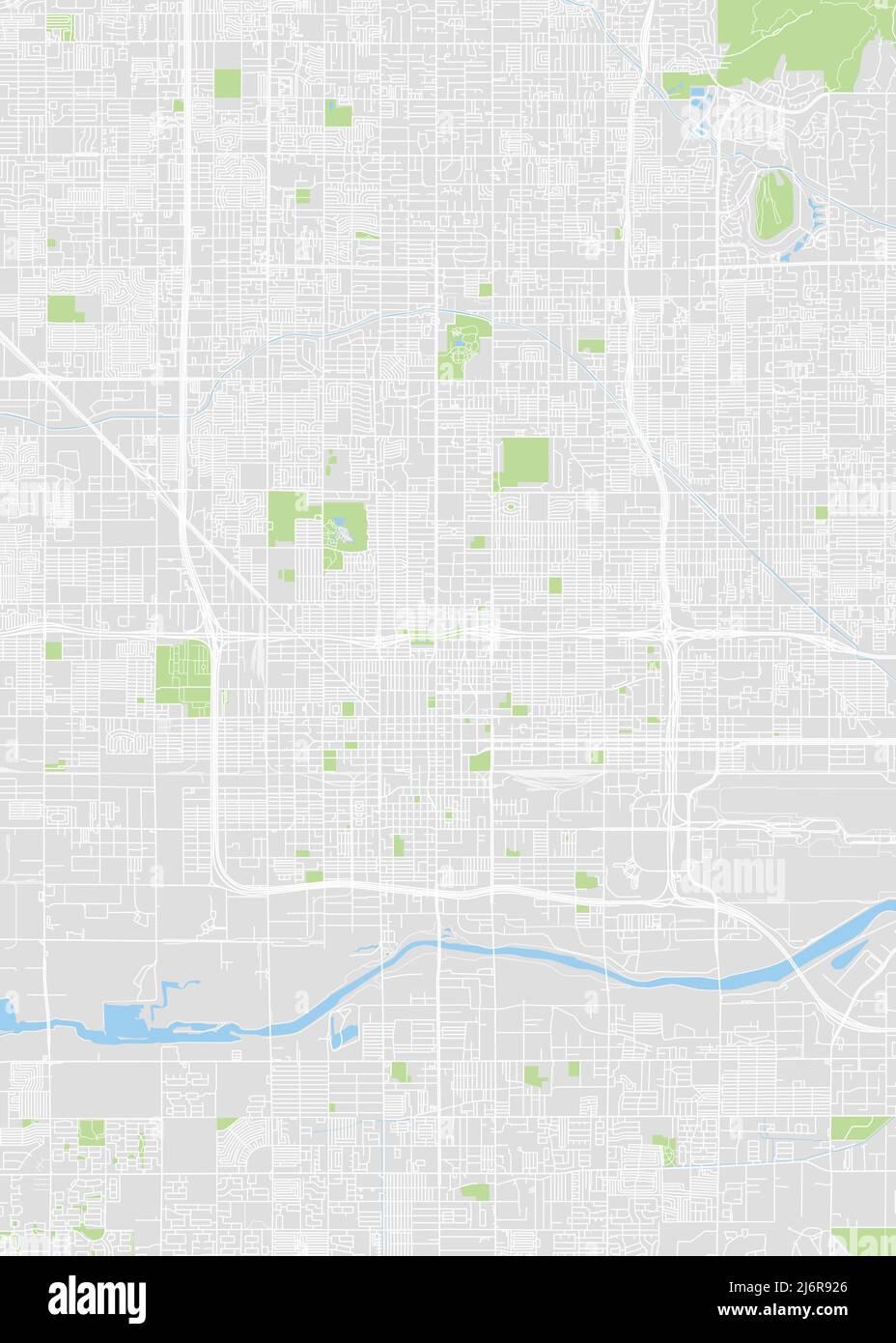 City map Phoenix, color detailed plan, vector illustration Stock Vector