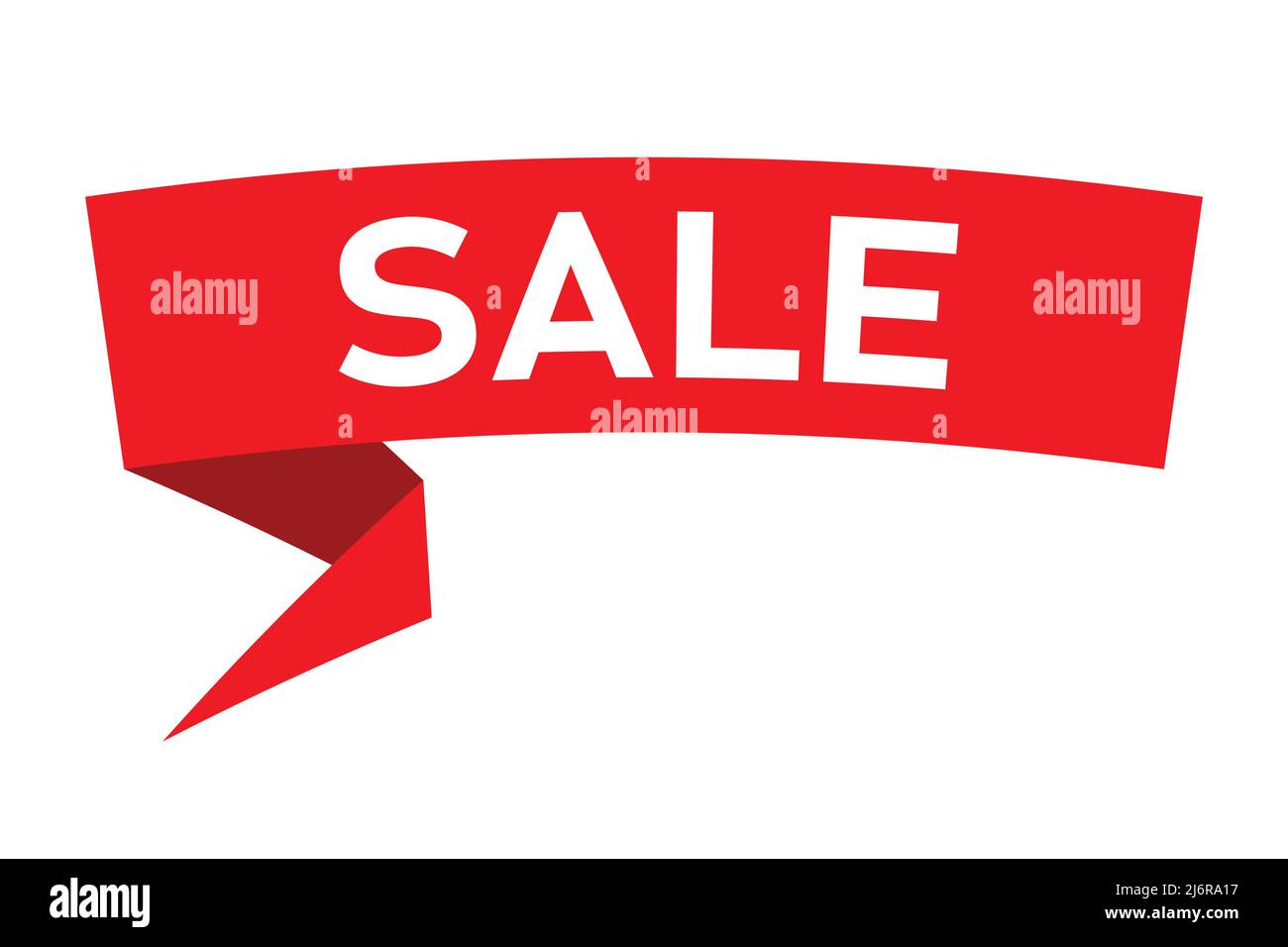 Sale red folded ribbon banner Stock Vector Image & Art Alamy