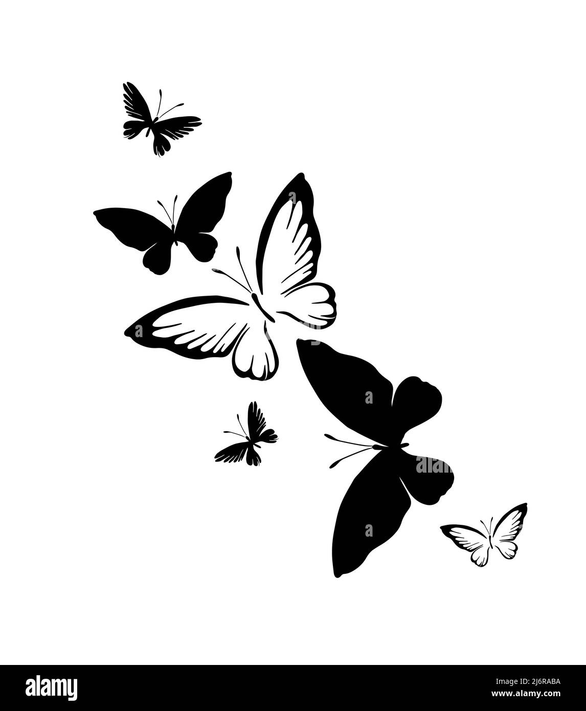 Butterfly stencil, vector illustration Stock Vector Image & Art - Alamy
