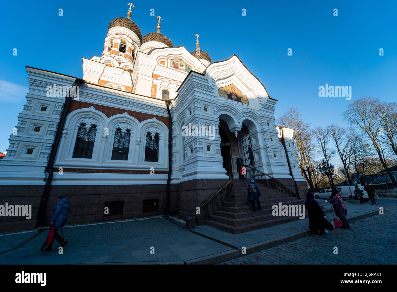 Alexander Nevsky Cathedral, Tallinn - Is an orthodox cathedral on Toompea hill in central Tallinn, Estonia. Stock Photo