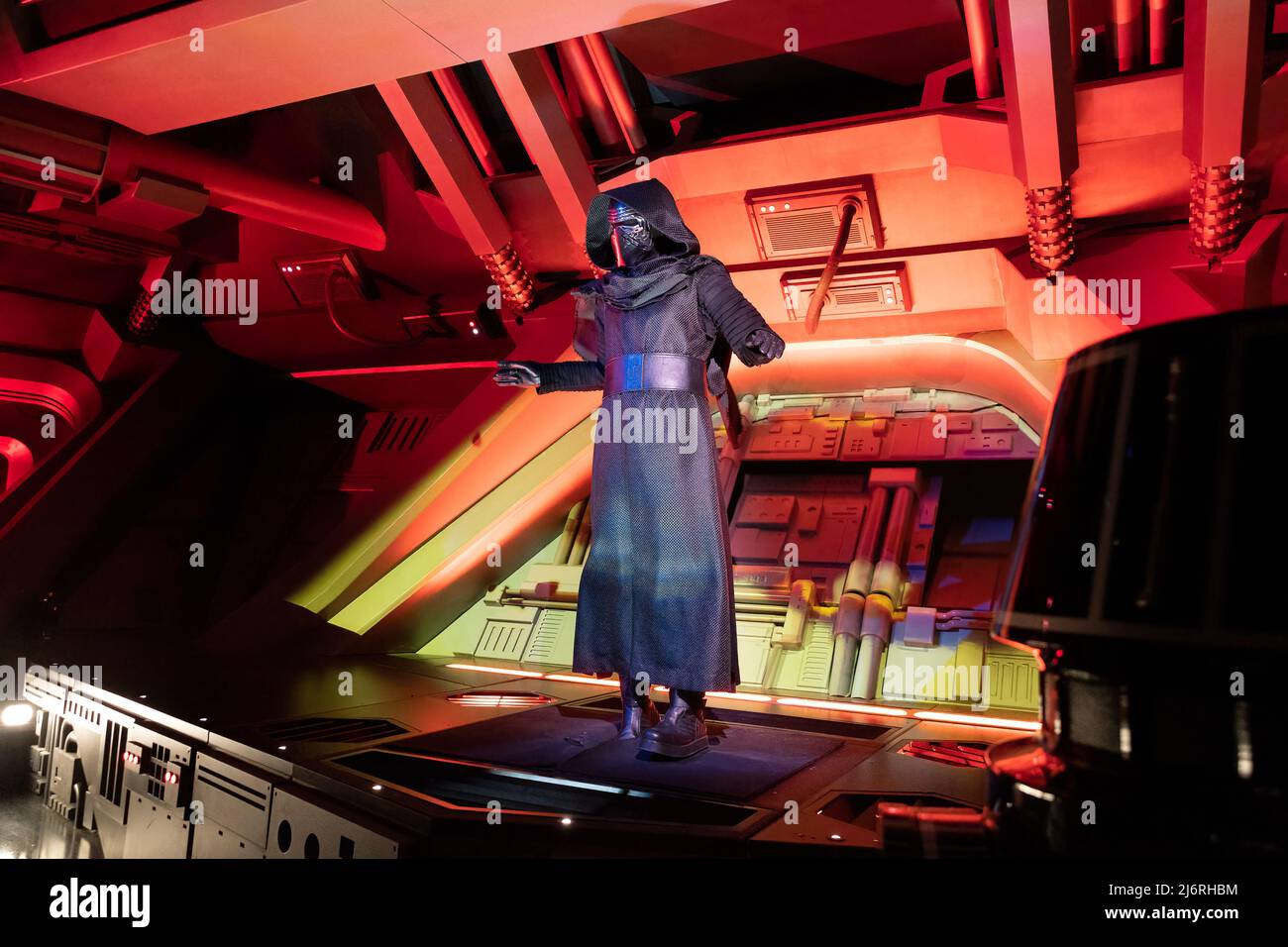 Kylo Ren character in Rise of the Resistance Star Wars ride in