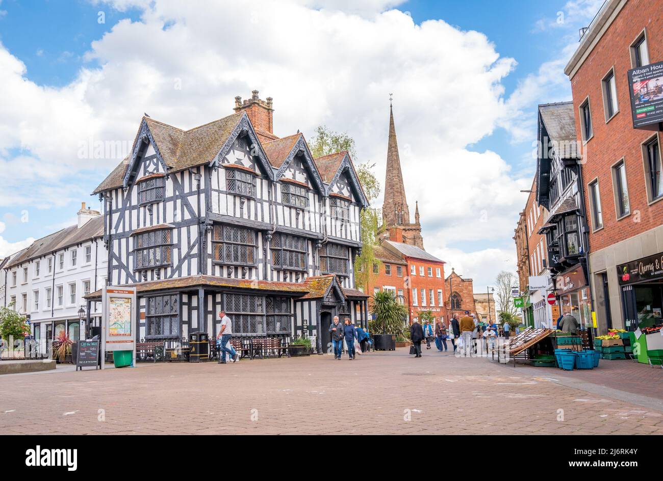 The Black and White House museum in the city centre of Hereford