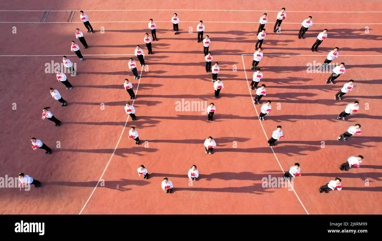 DEZHOU, CHINA - MAY 3, 2022 - Students of Dezhou University in Shandong ...