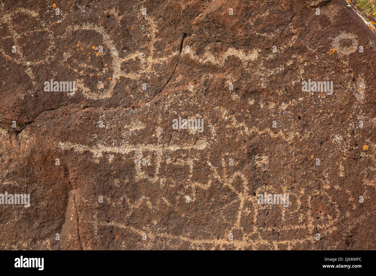 Petroglyphs, Map Rock Petroglyphs Historic District, Canyon County, Idaho Stock Photo