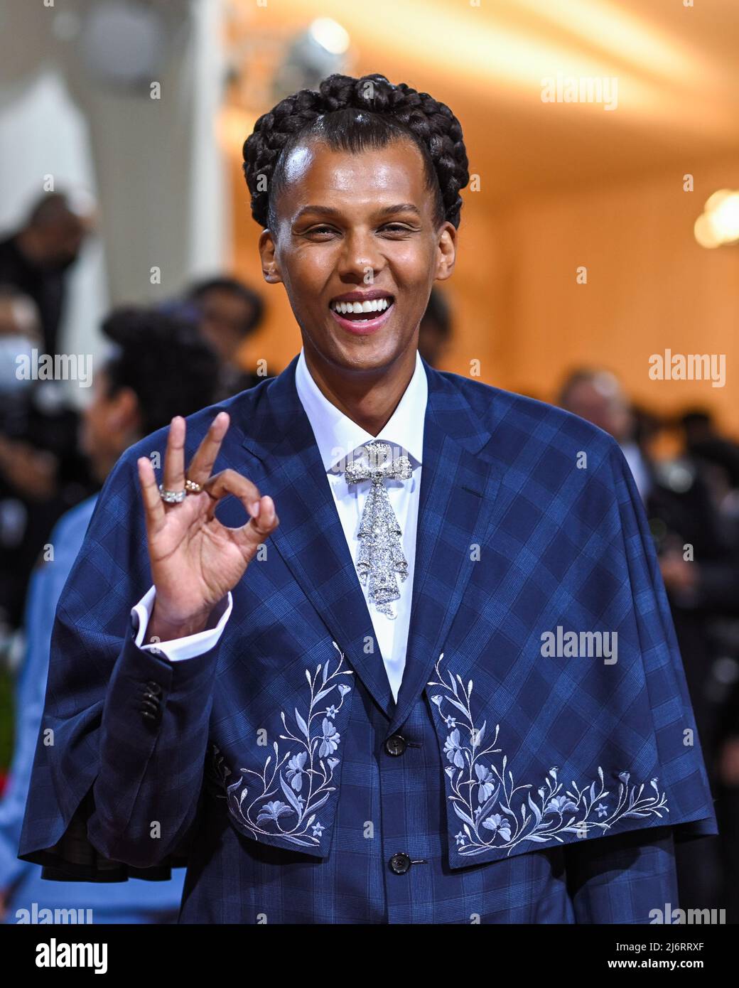 Stromae walking on the red carpet at the 2022 Metropolitan Museum of Art  Costume Institute Gala celebrating the opening of the exhibition titled In  America: An Anthology of Fashion held at the