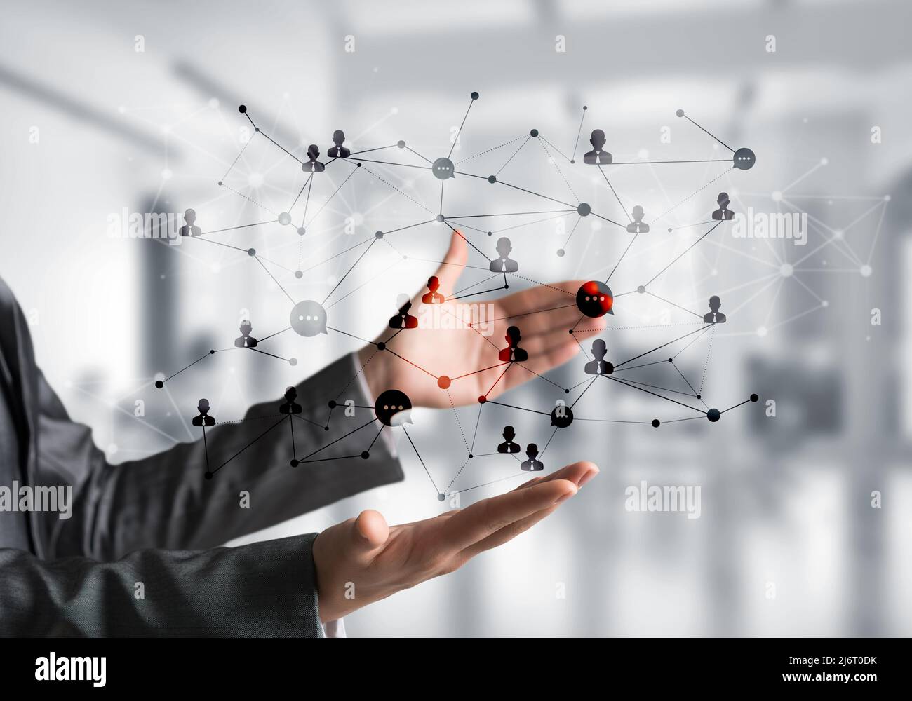 Wireless technologies as means of business communication Stock Photo