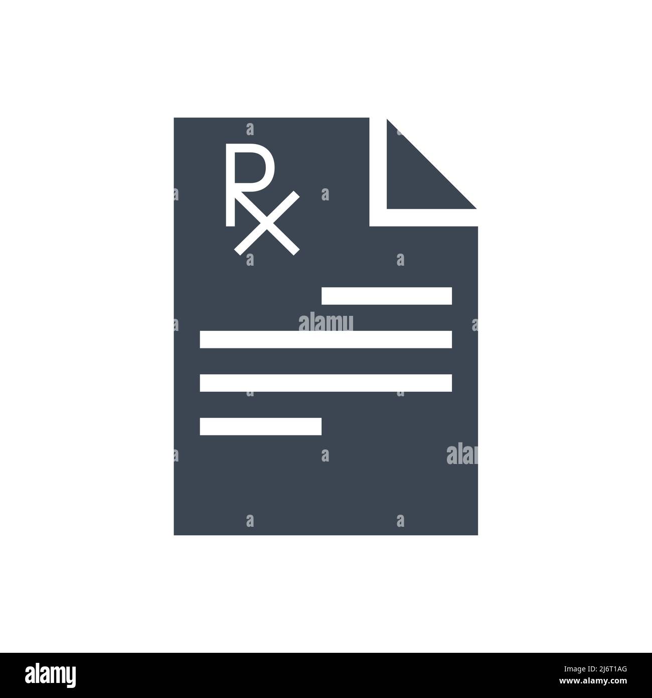 Prescription Related Vector Glyph Icon. Drugs. Prescription sign. Isolated on White Background Stock Vector