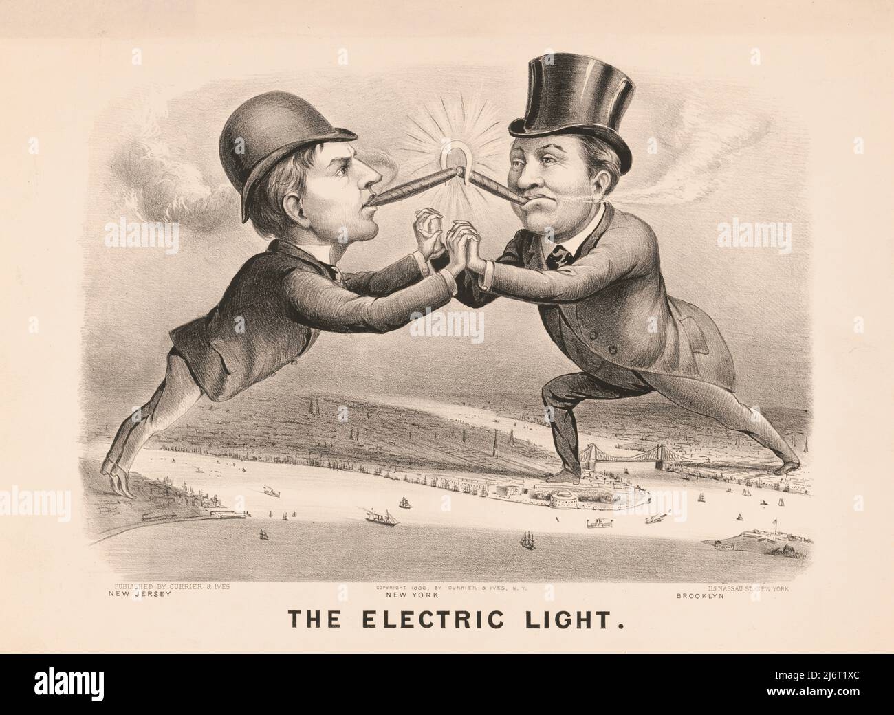 The Electric light, 1880 Stock Photo - Alamy