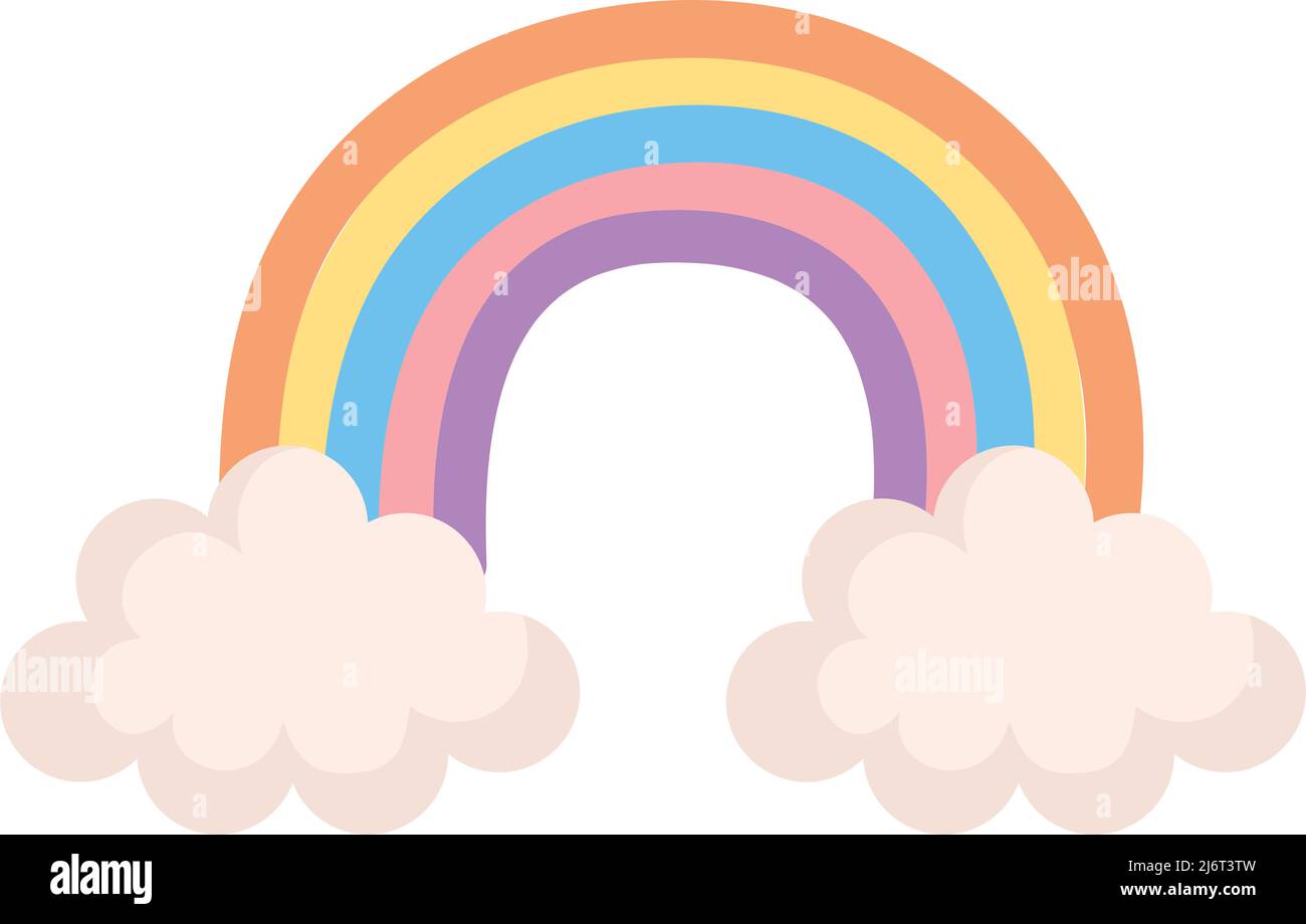 clouds and rainbow Stock Vector Image & Art - Alamy