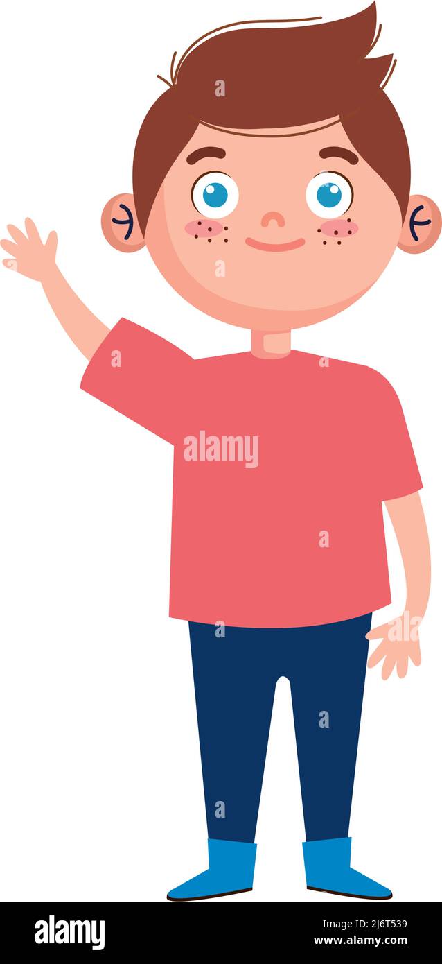 happy little boy Stock Vector Image & Art - Alamy