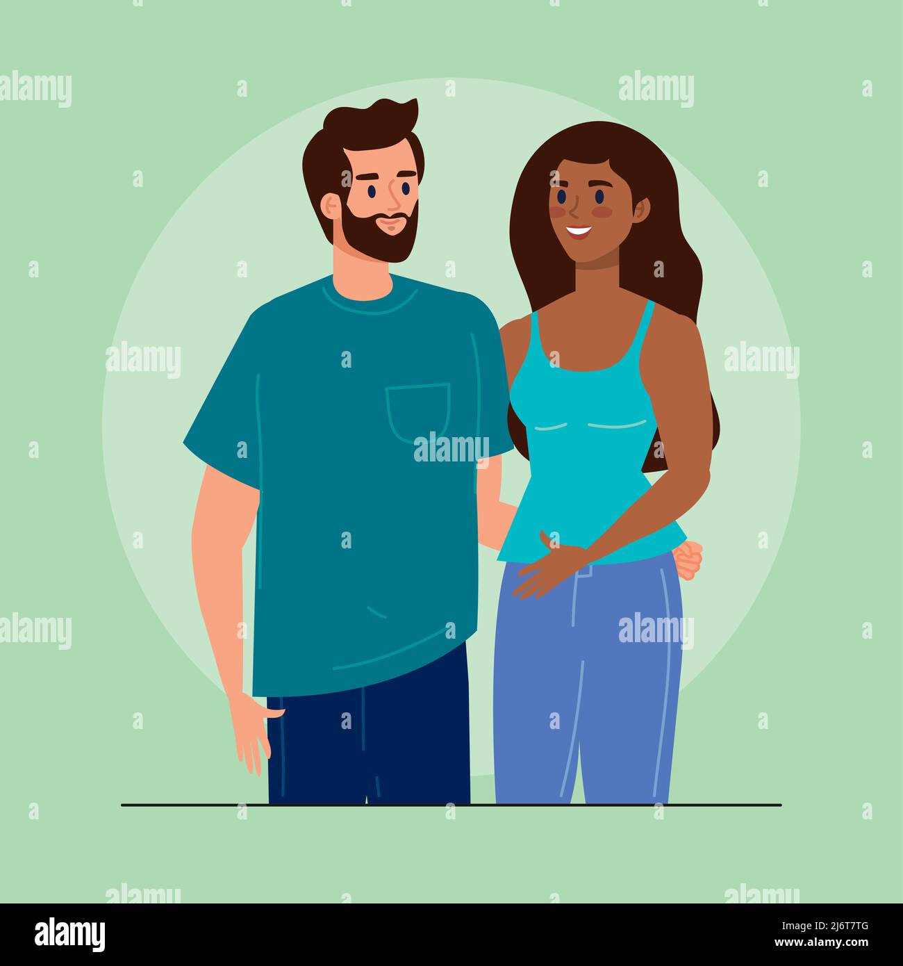 interracial lovers couple Stock Vector Image & Art - Alamy