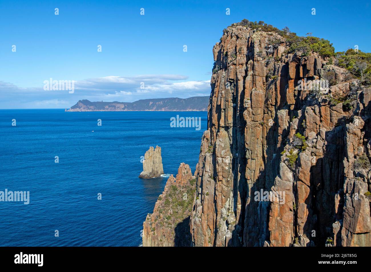 View to Cape Pillar from Cape Hauy Stock Photo