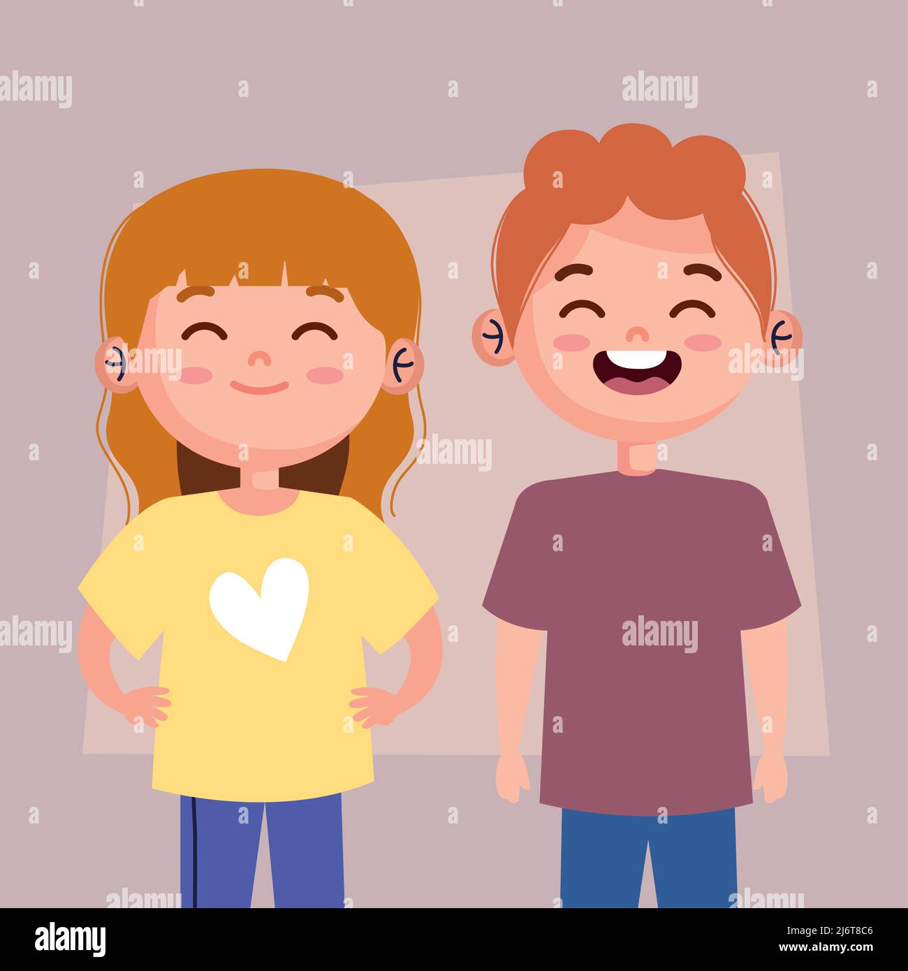 little kids couple Stock Vector Image & Art - Alamy