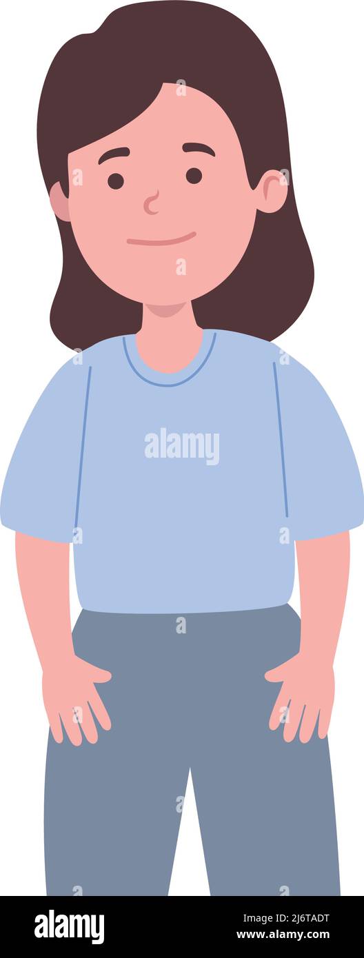 little girl standing Stock Vector Image & Art - Alamy