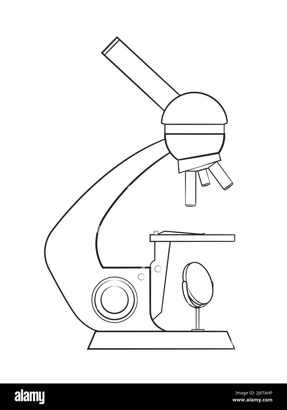 Classic microscope vector stock illustration. Stock Vector