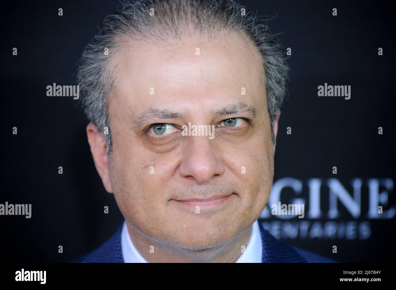 Preet Bharara attends the 'We Feed People' screening at the SVA Theater in New York City. Stock Photo
