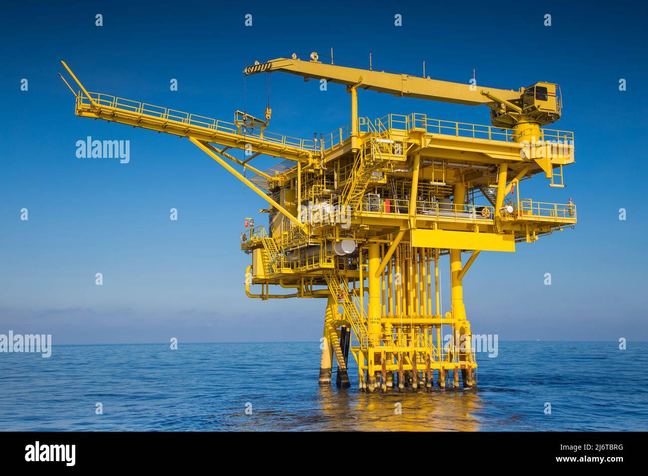 Oil and gas wellhead remote platform produced raw gas and oil then sent
