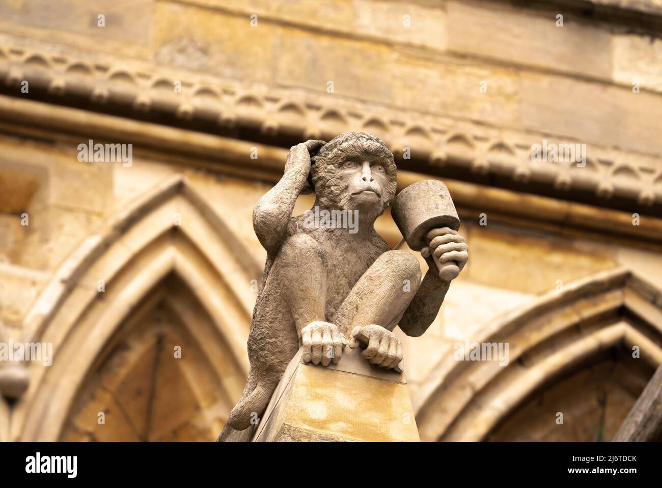 Gargoyles, stone statues, attached, buildings, decoration, waterspouts, rainwater flow, carved