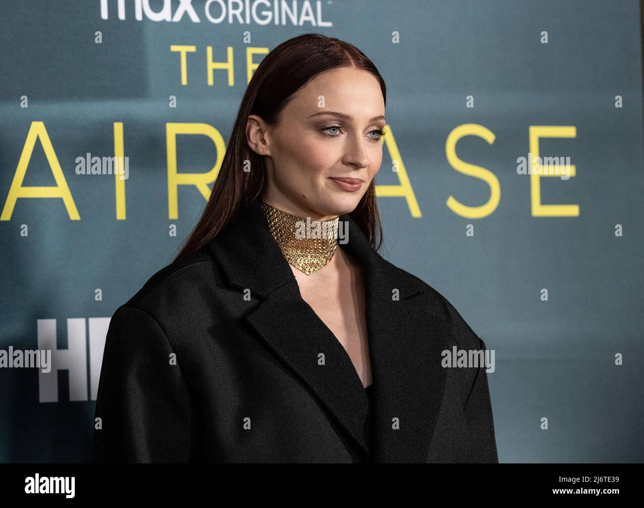 New York, US, 03/05/2022, Sophie Turner wearing dress by Louis Vuitton  attends 'The Staircase' TV show premiere at MoMA (Photo by Lev  Radin/Pacific Press Stock Photo - Alamy