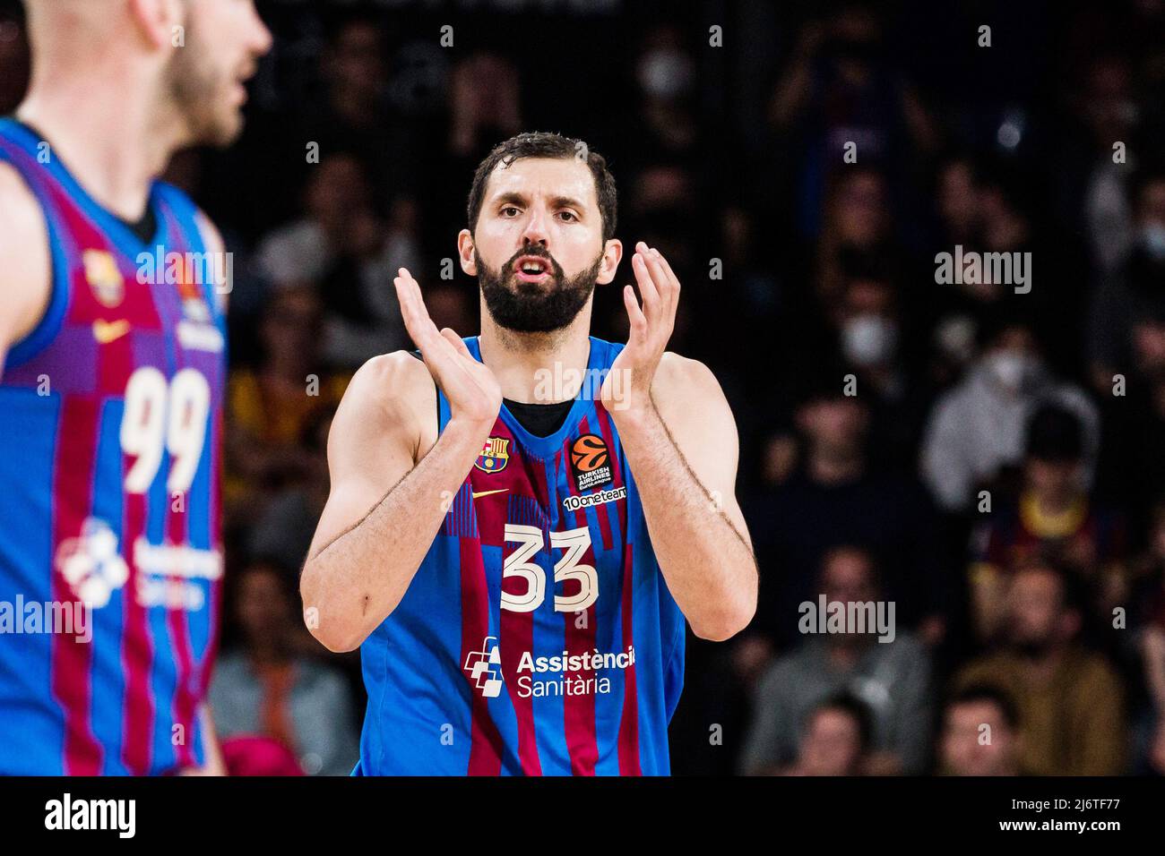 Barcelona, Spain - 03/05/2022, Nikola Mirotic of FC Barcelona during the  Turkish Airlines EuroLeague Play Off Game 5 basketball match between FC  Barcelona and FC Bayern Munich on May 3, 2022 at