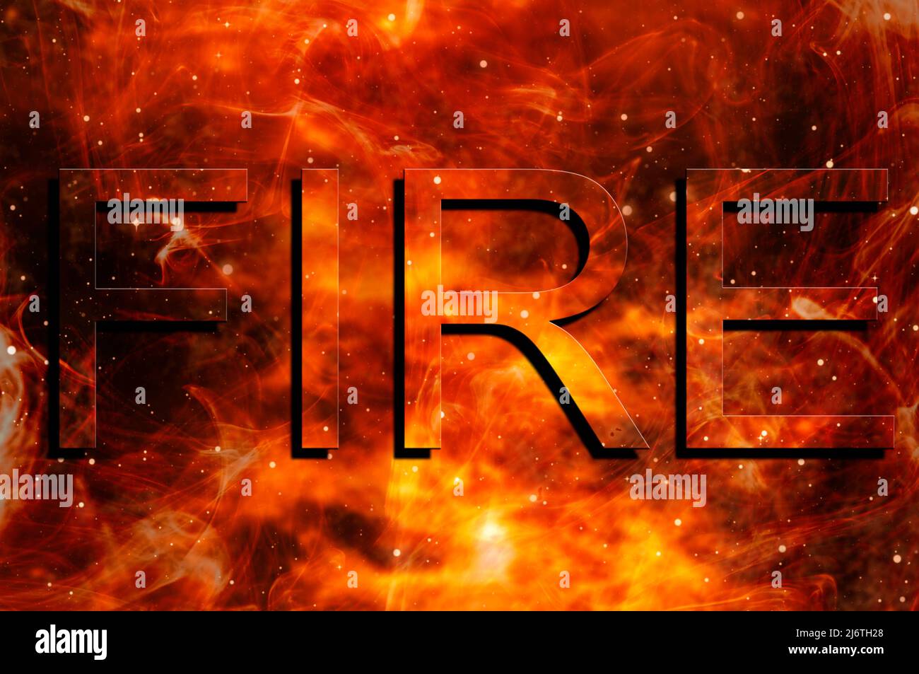 red flames background with word FIRE over it Stock Photo Alamy