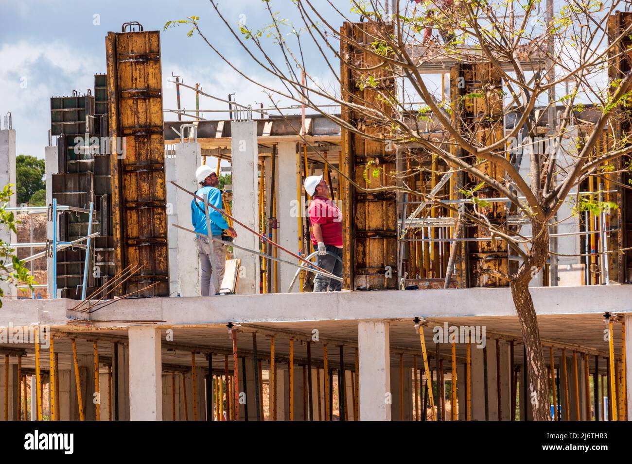 building site workers Stock Photo
