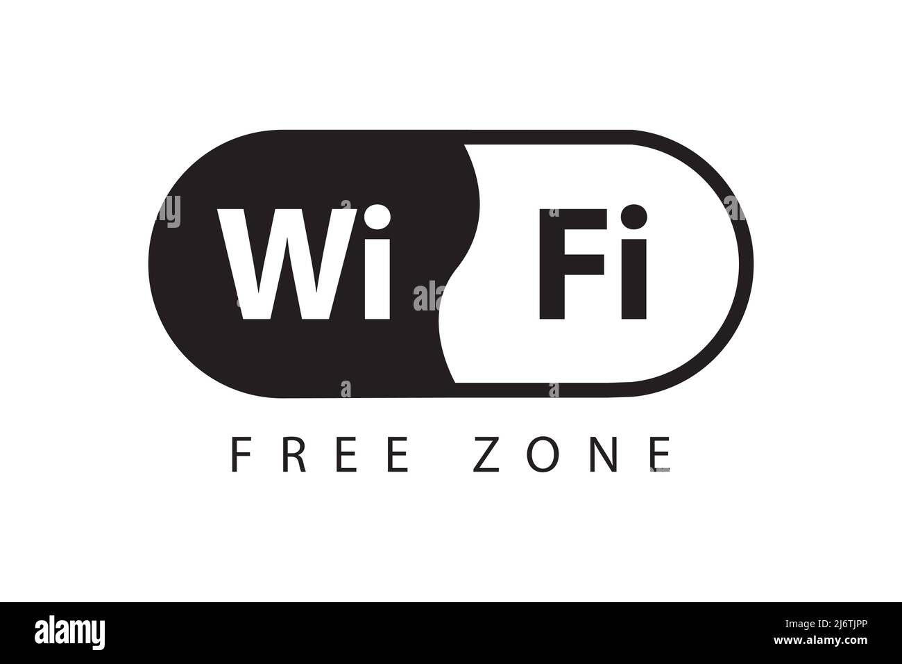 Wifi free zone symbol. Wireless signal sign. Mobile vector