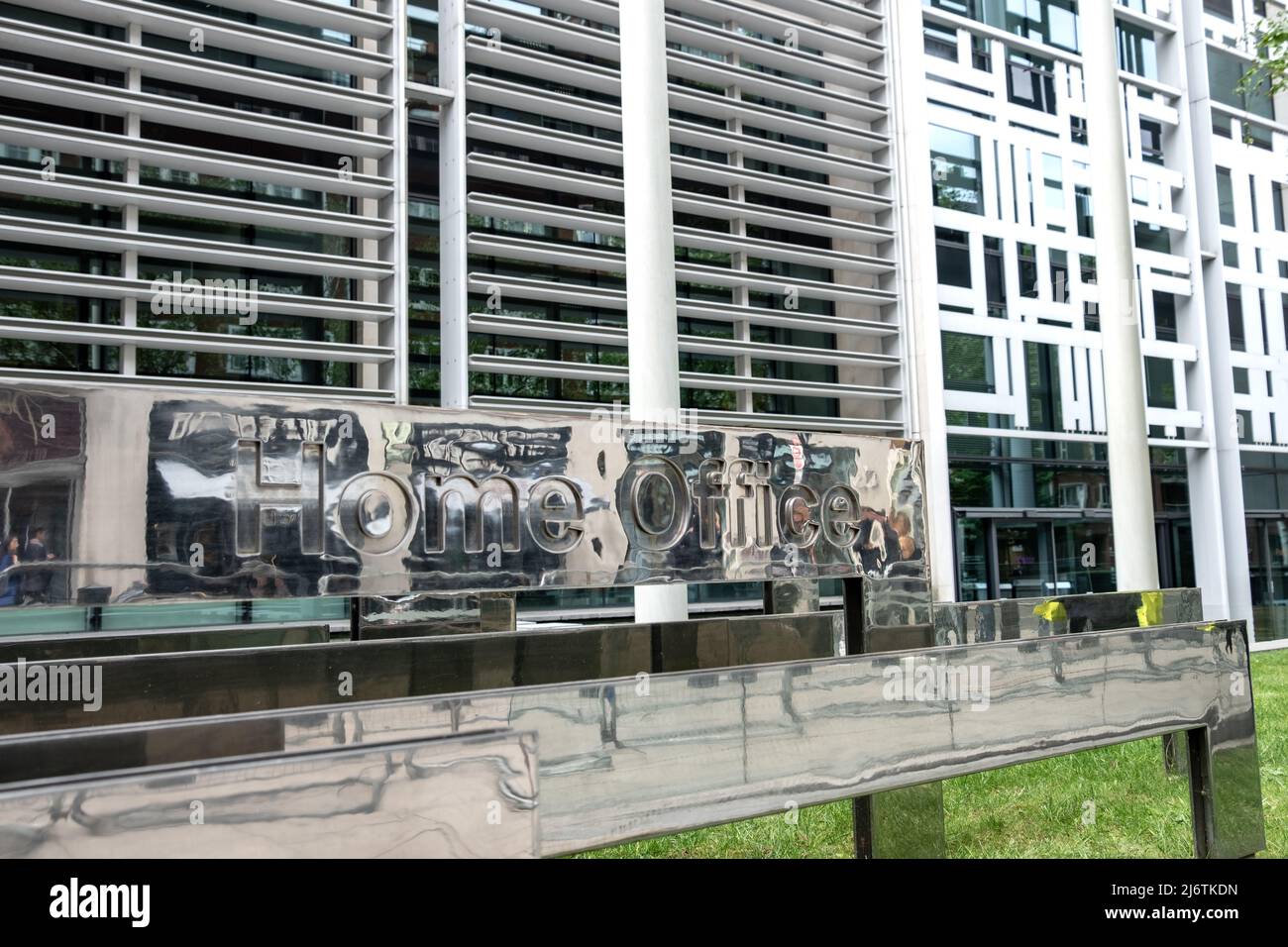 LONDON-May 2022:  Home Office or Home Department- British government department. Head quarters building on Marsham Street in Westminster. Stock Photo