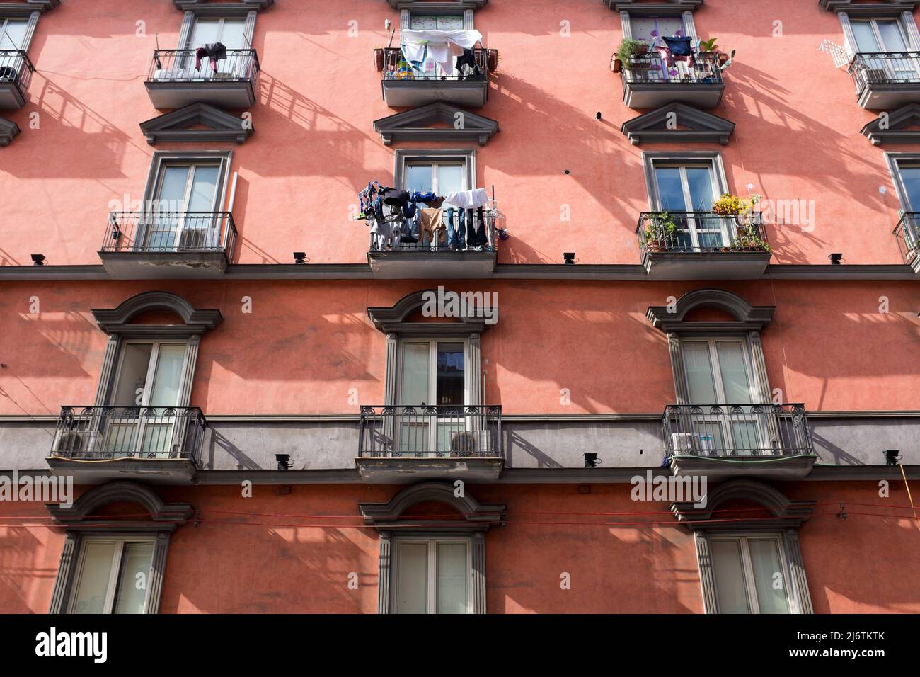 Apartment Block Naples Italy Stock Photo Alamy