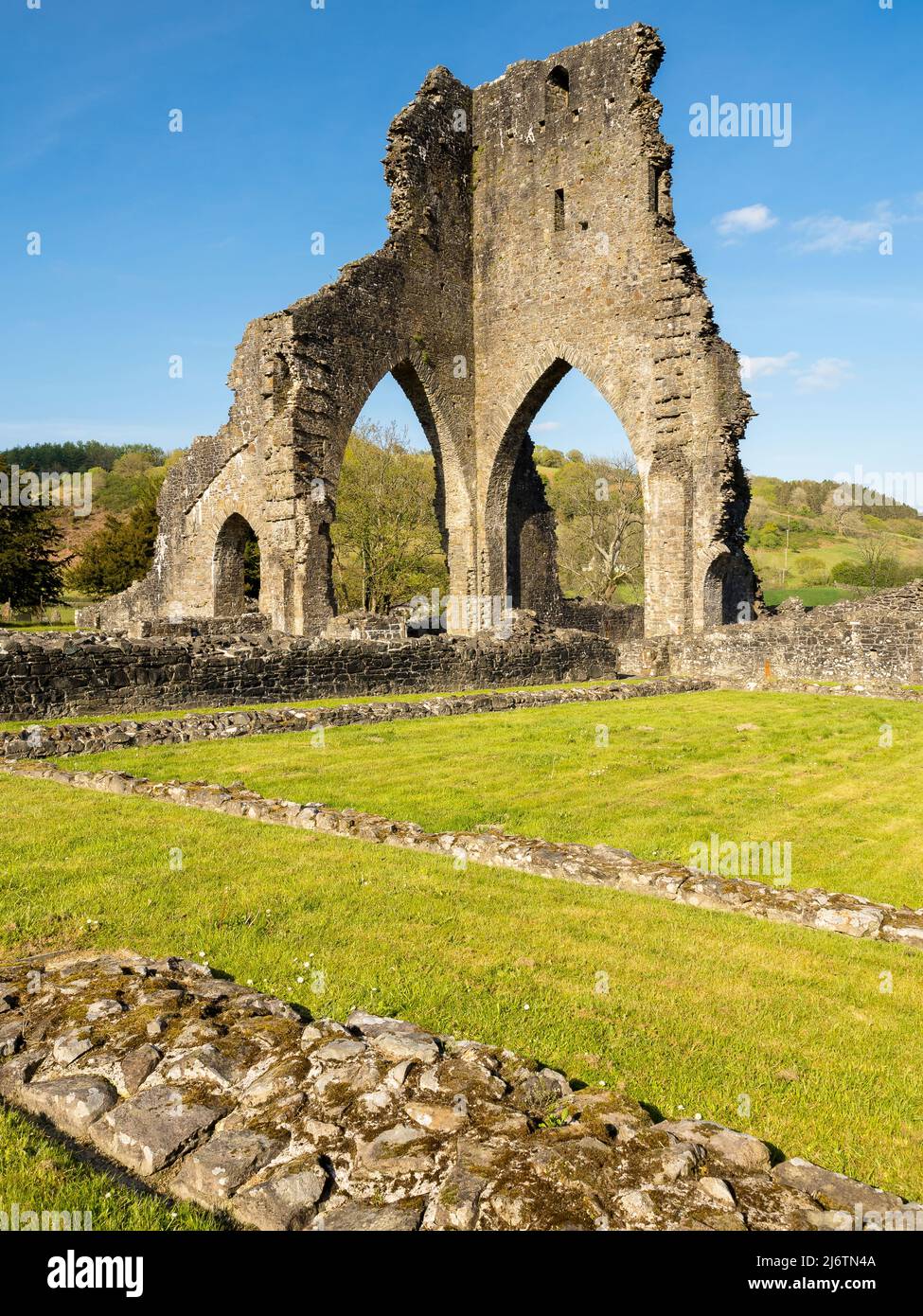 The ruins of Talley Abbey in mid Wales Stock Photo