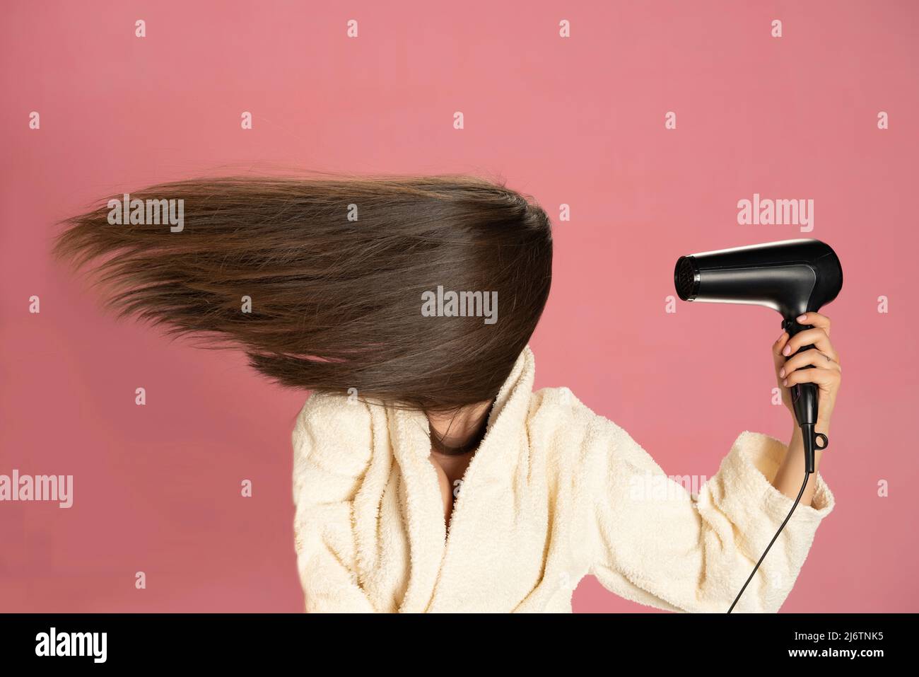 Drying hair top with fan