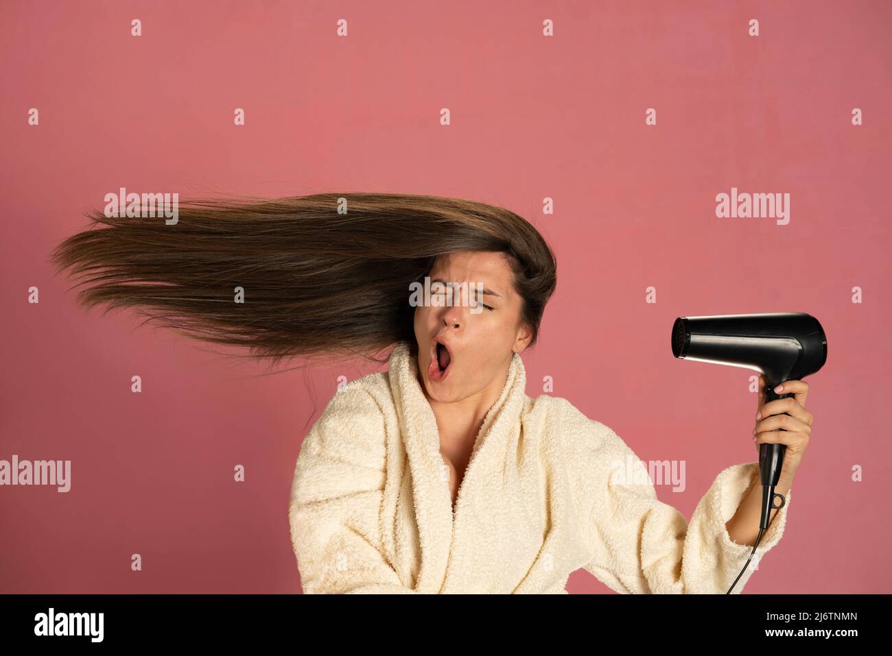 Dry hair top with fan