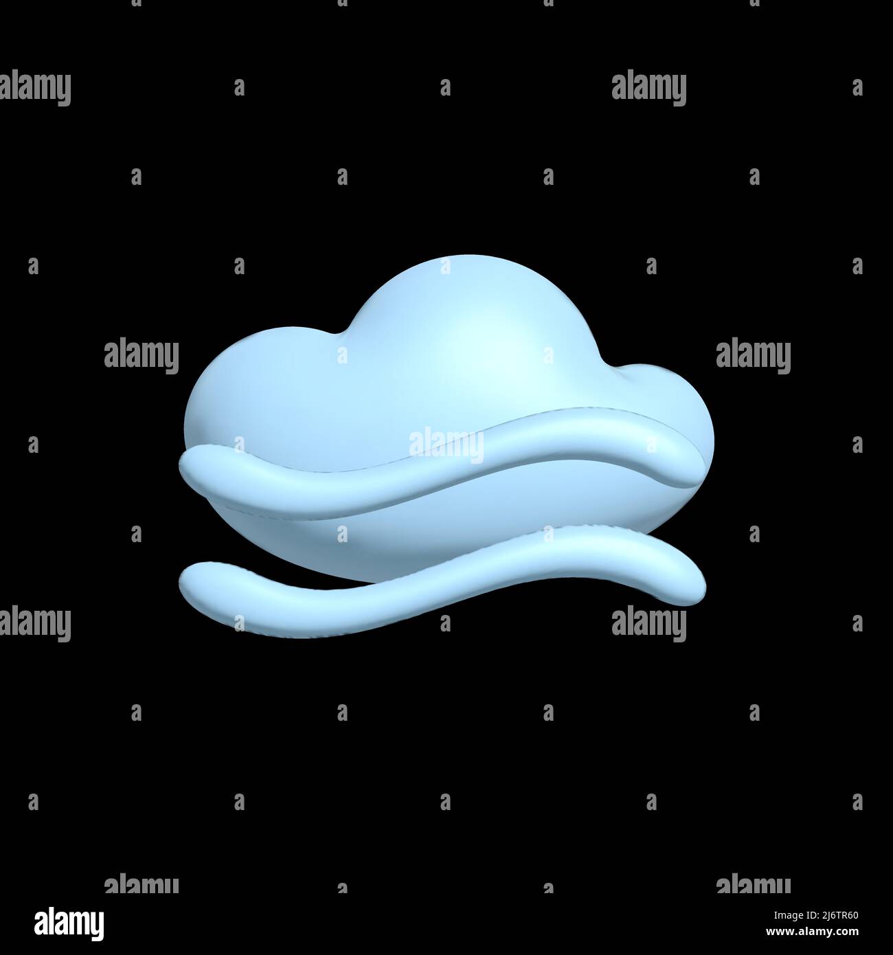 3d weather icon volumetric render with glossy sun cloud rain snow, elements for apps and social media. Stock Vector