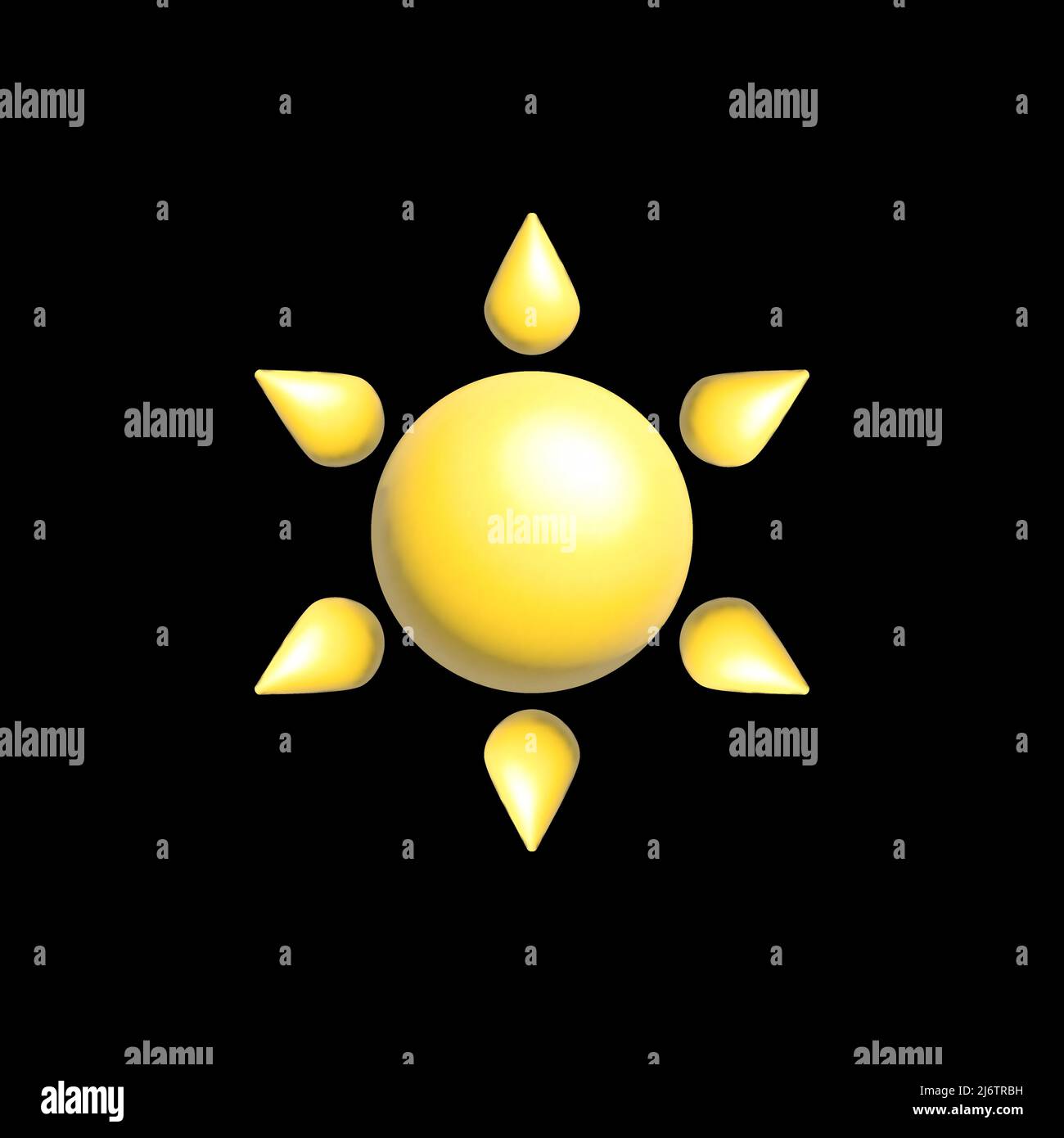 3d weather icon volumetric render with glossy sun cloud rain snow, elements for apps and social media. Stock Vector