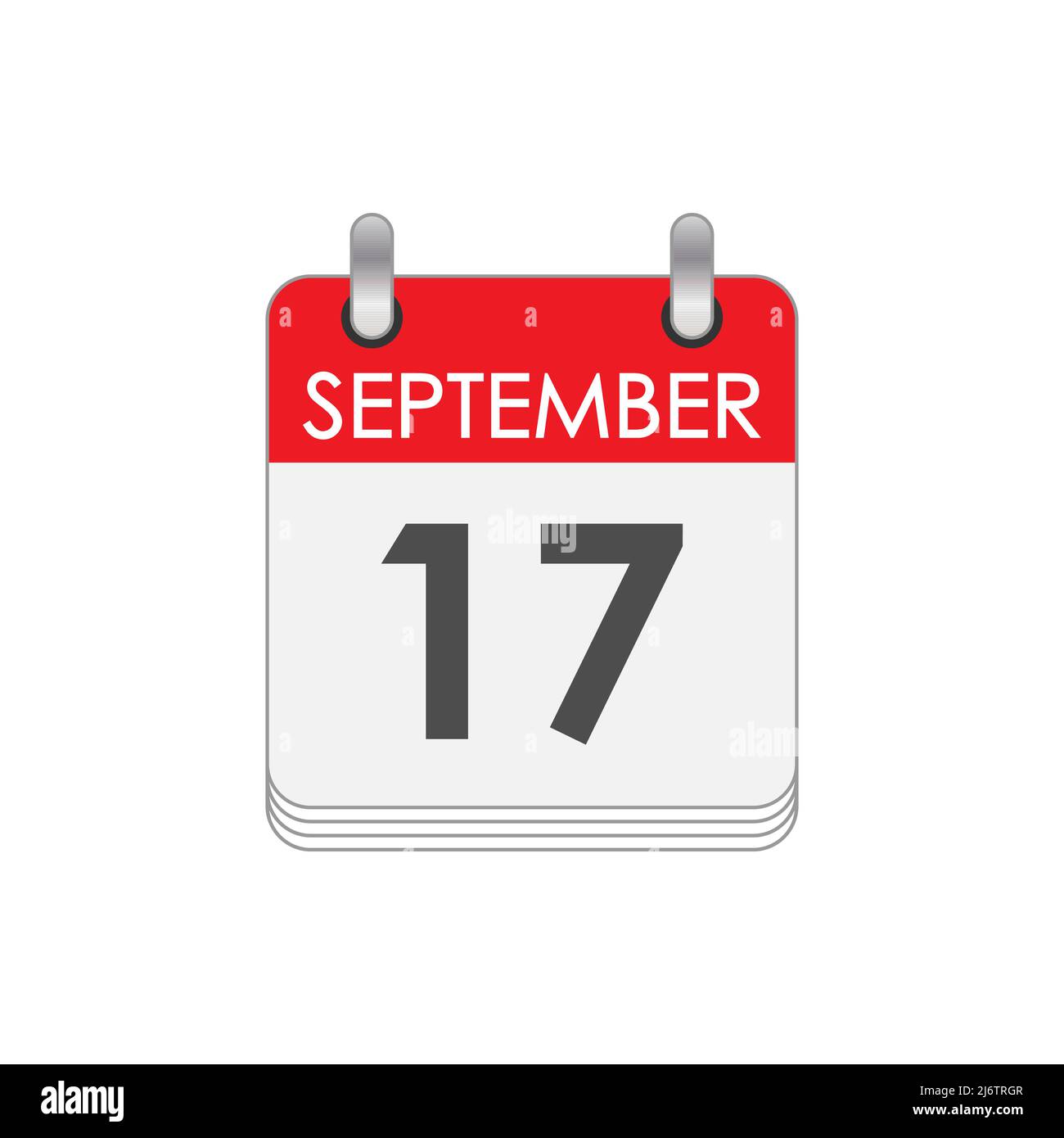 SEPTEMBER 17. A leaf of the flip calendar with the date of SEPTEMBER 17
