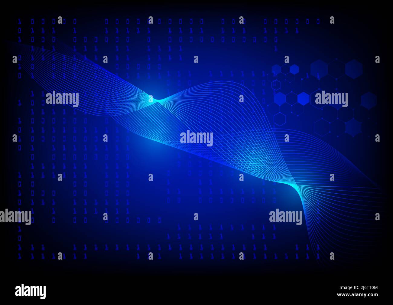 abstract background blue wave line smooth for background illustration ...