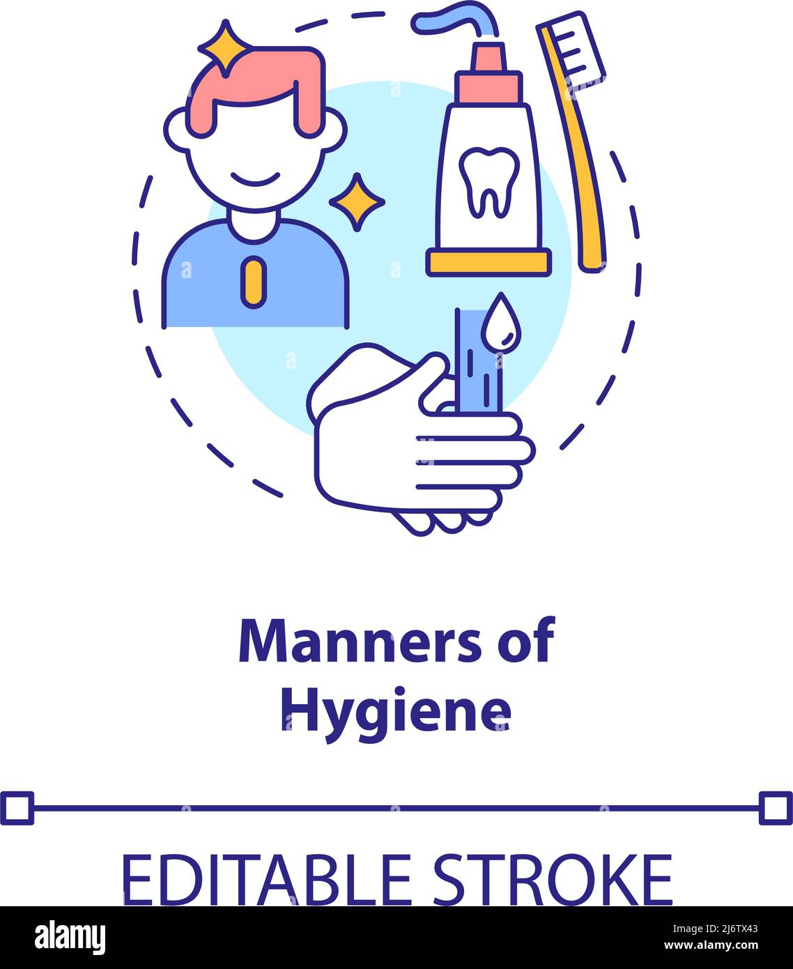 Manners of hygiene concept icon Stock Vector