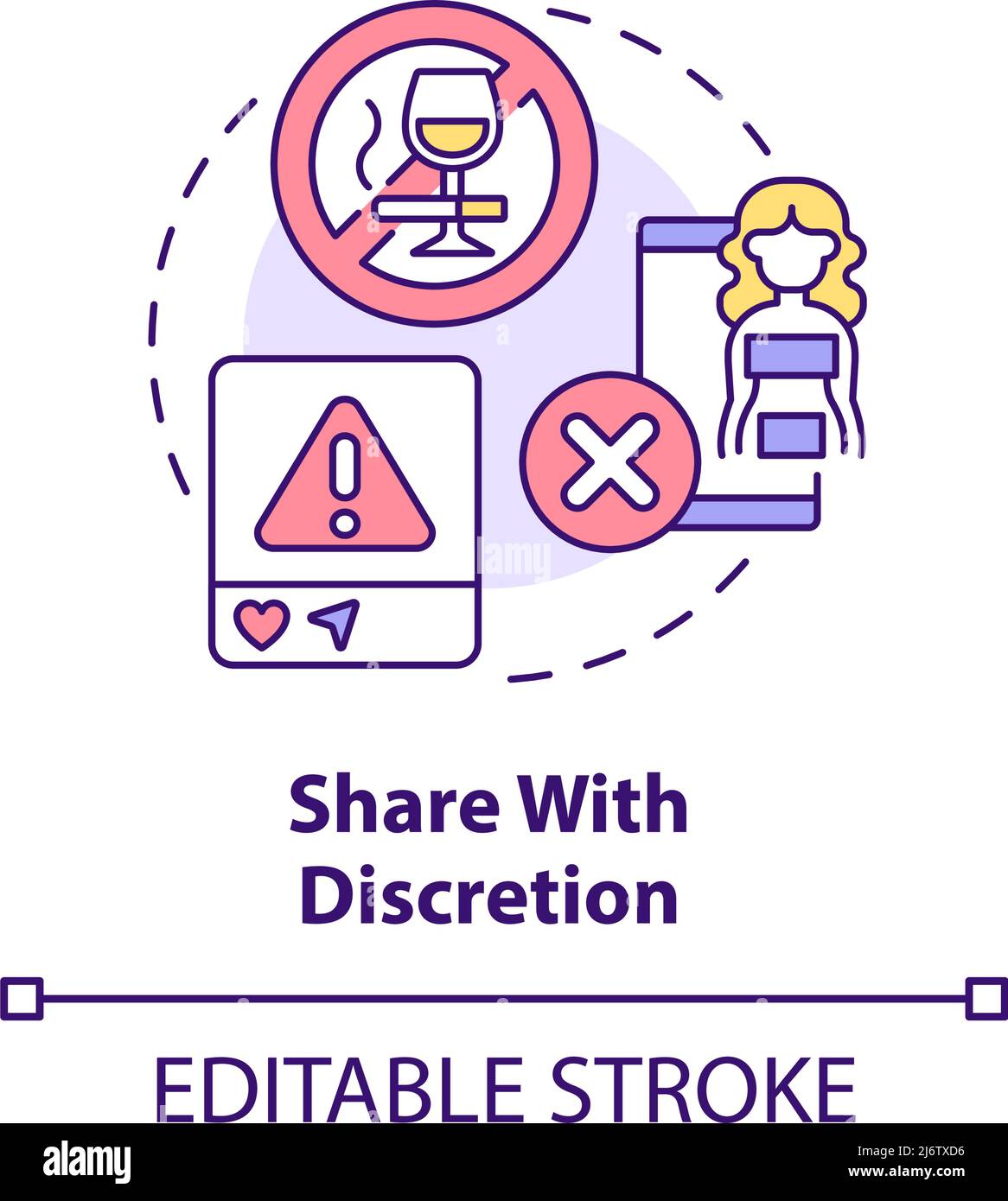 Share with discretion concept icon Stock Vector Image & Art Alamy