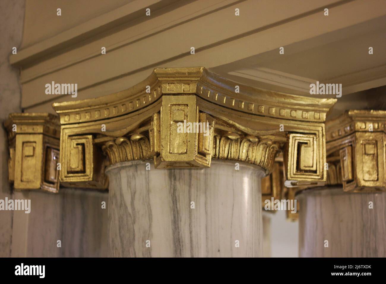 Traditional colonial column detail reminiscent of Greek architectural ...