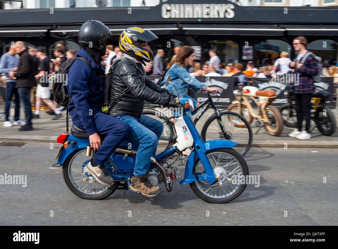 Classic Honda Super Cub underbone motorcycle at the Southend Shakedown