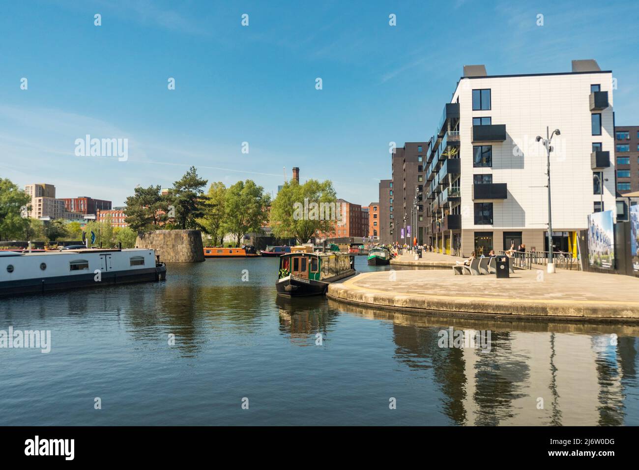 New Islington, a regenerated area of Manchester previously associated with the mills from the cotton industry. Stock Photo