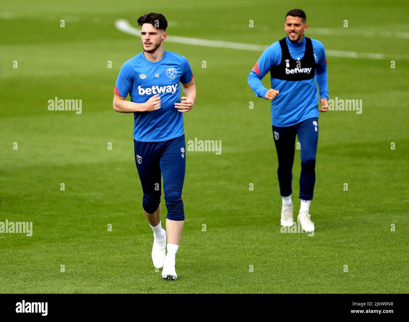 West Ham United's Declan Rice during a training session at Rush Green