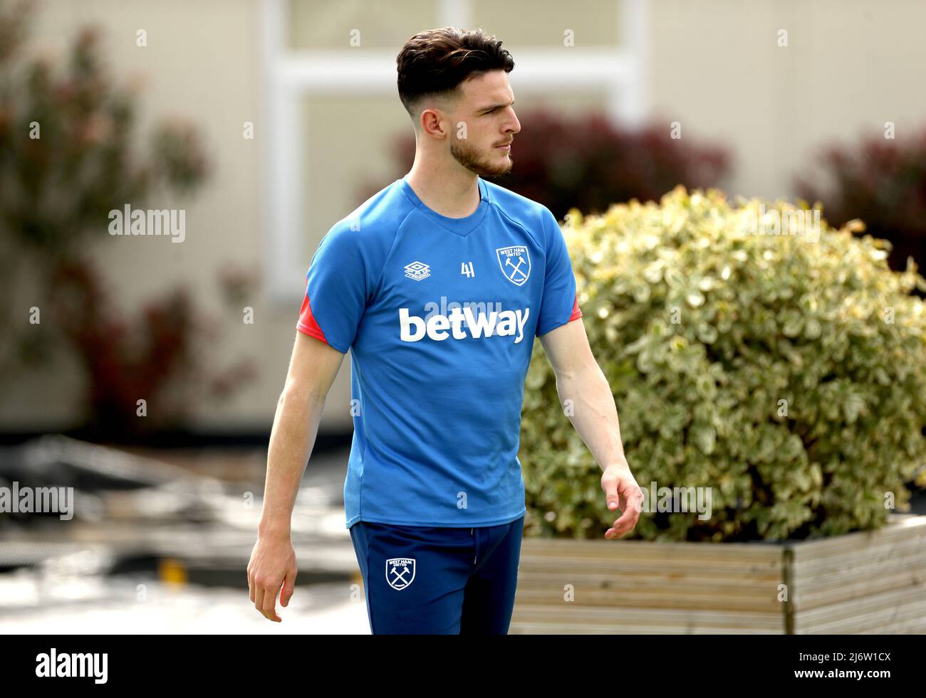 West Ham United's Declan Rice during a training session at Rush Green