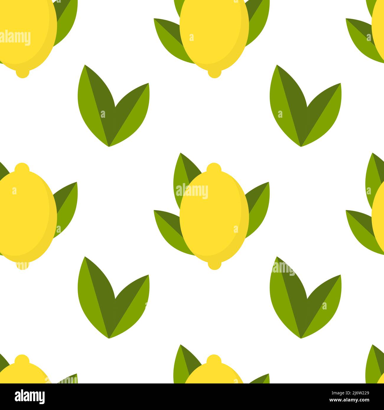 Fresh ripe yellow lemons seamless pattern. Stock Vector
