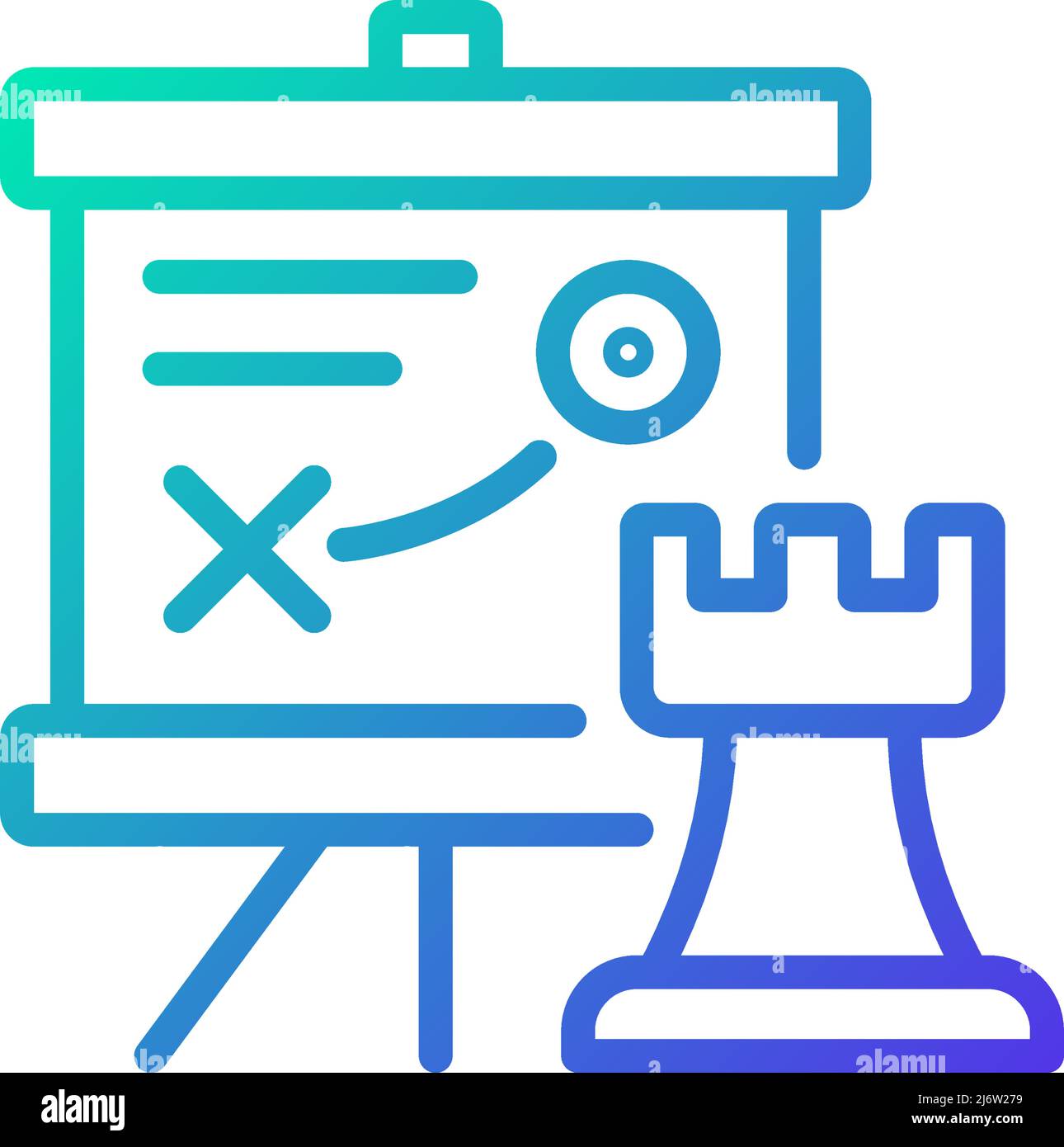 Business strategy gradient linear vector icon Stock Vector