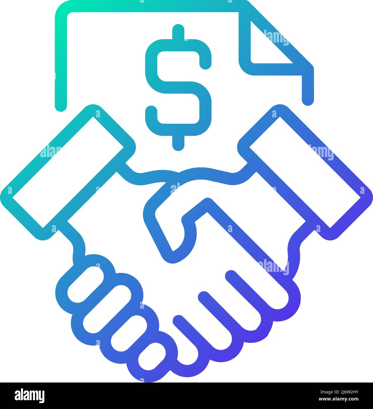 Contract gradient linear vector icon Stock Vector