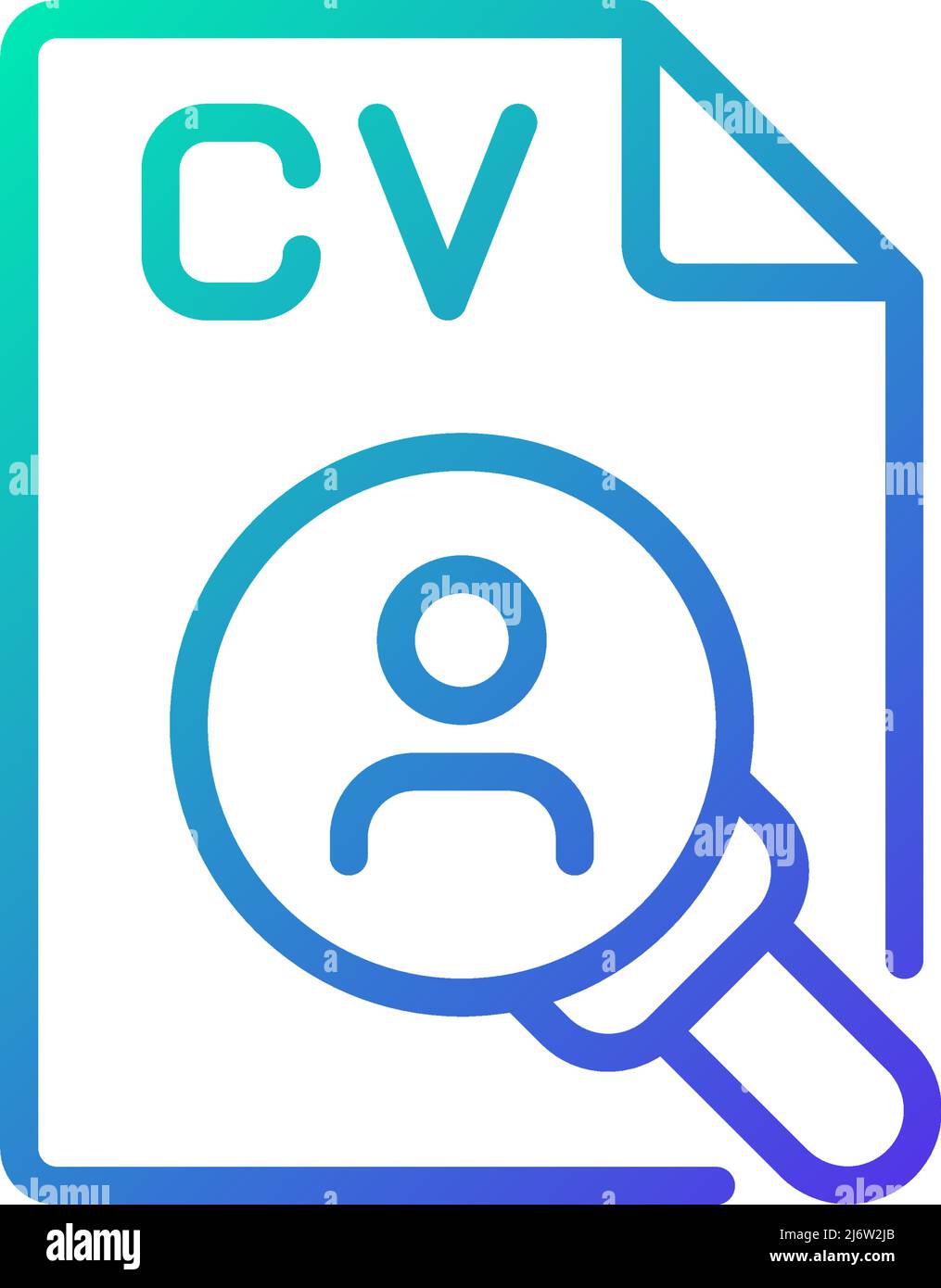 Recruitment gradient linear vector icon Stock Vector