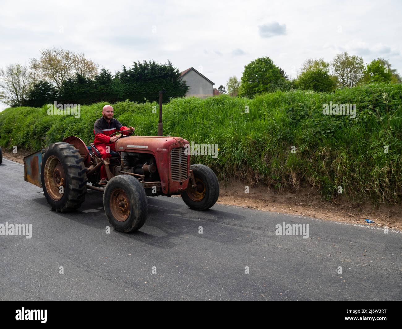Gt. Bardfield Braintee Essex UK, 2nd May 2022. Stebbing Tractor Run an